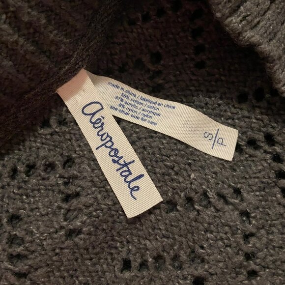 ⭐4 FOR $20⭐ Aeropostale Women's Grey Knit Single Button Cardigan - Size Small - Picture 4 of 4